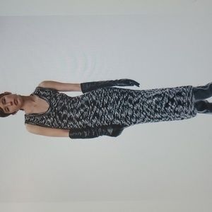 Wool blend knit long dress.